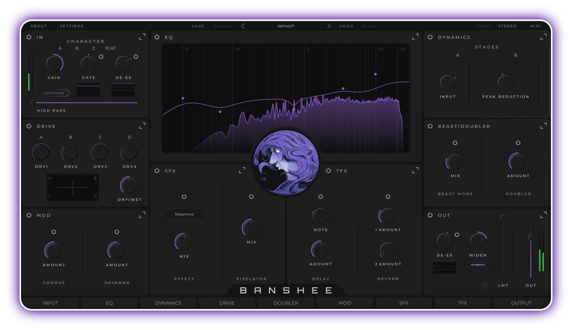 Banshee vocal suite interface